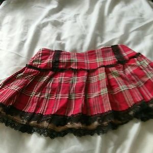 Plaid mini skirt